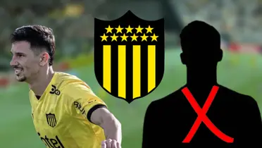 Maximiliano Silvera con la camiseta de Peñarol ante Atlético Mineiro