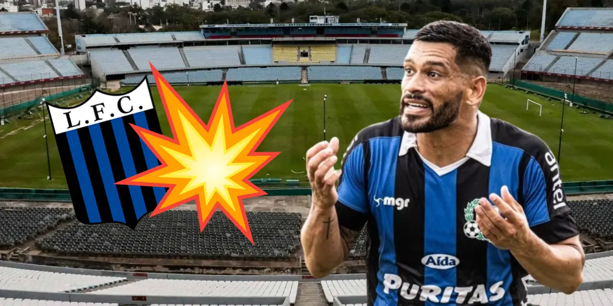 Miguel Samudio, jugador de Liverpool, en el estadio Centenario de Montevideo