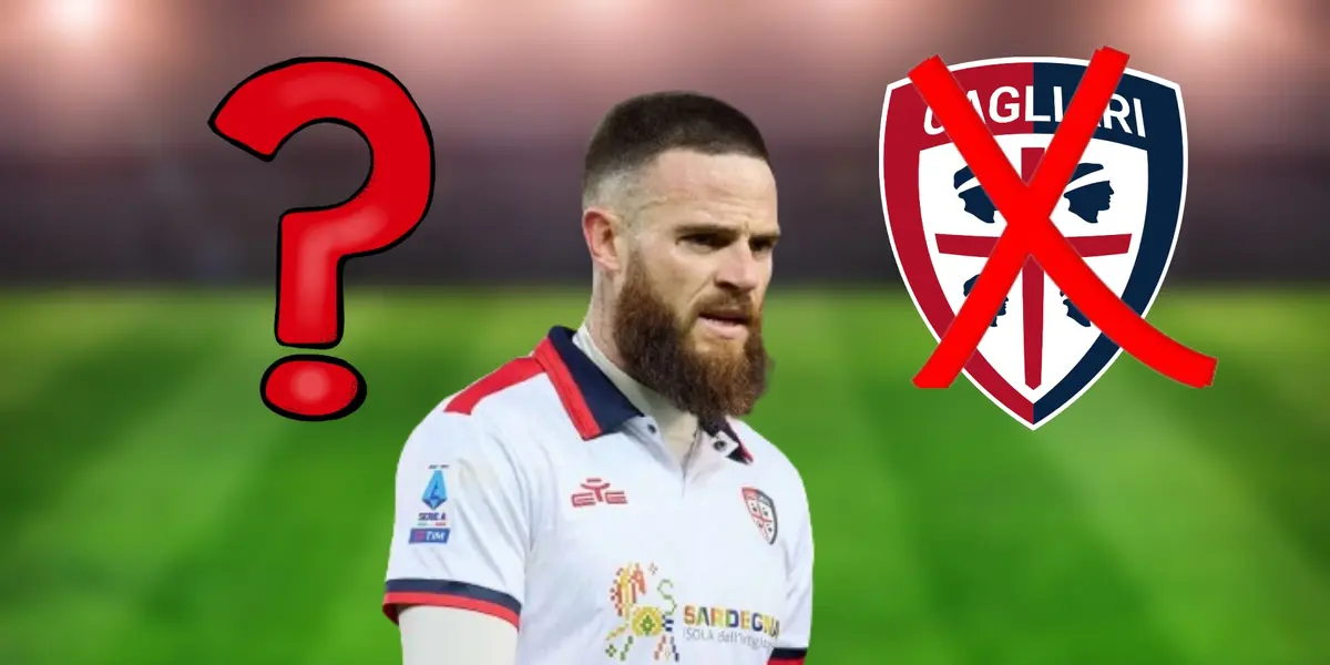 Nahitan Nández con la camiseta del Cagliari