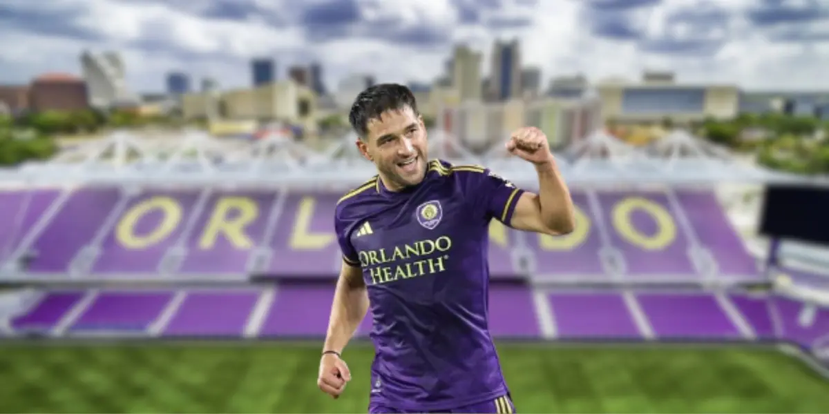 Nicolás Lodeiro celebrando uno de sus goles con el Orlando City