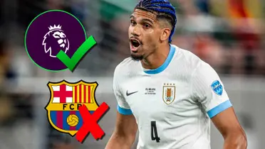 Ronald Araujo con la camiseta de Uruguay en la Copa América.