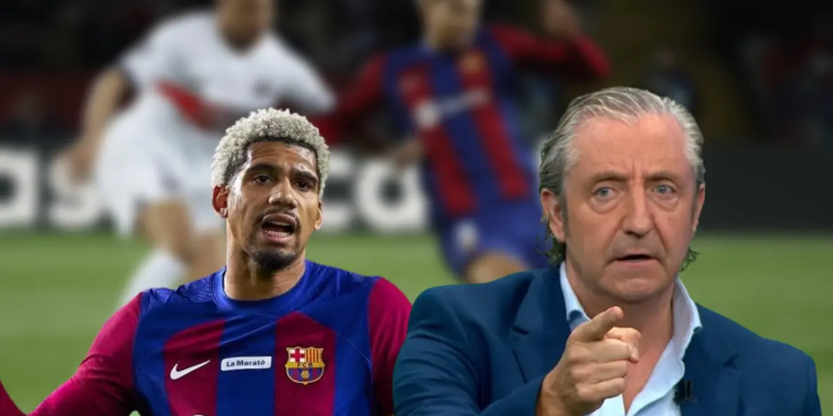 Ronald Araújo con la camiseta del Barcelona ante el PSG y Josep Pedrerol enojado
