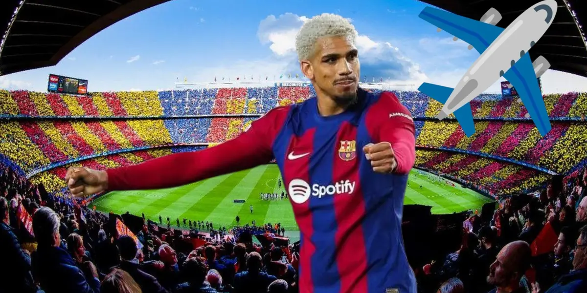 Ronald Araujo con la indumentaria del Barcelona