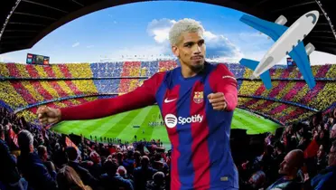 Ronald Araujo con la indumentaria del Barcelona