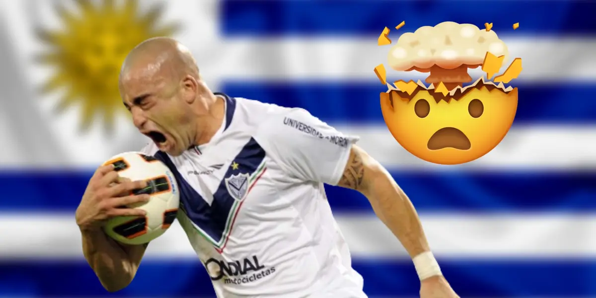 Santiago Silva con la camiseta de Vélez Sarsfield