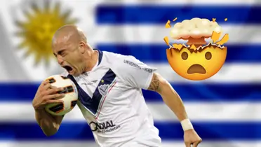 Santiago Silva con la camiseta de Vélez Sarsfield