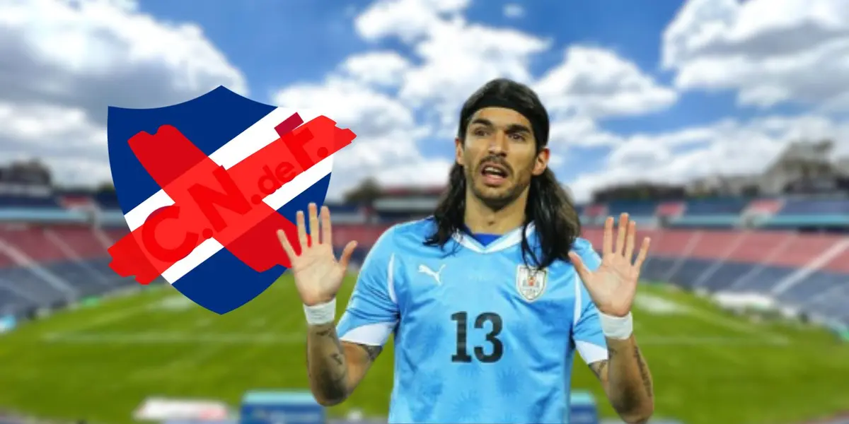 Sebastián Abreu durante un partido con la Selección de Uruguay