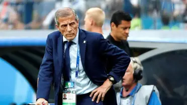 Tabárez en su paso por la Celeste